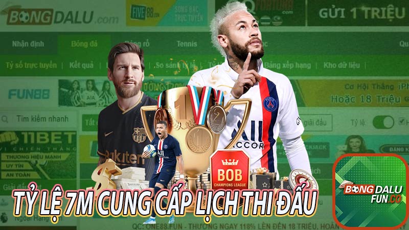 Cập nhật lịch thi đấu cùng tỷ lệ 7m